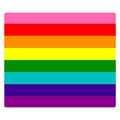 Colorful Stripes Lgbt Rainbow Flag Double Sided Flano Blanket (small)  by yoursparklingshop