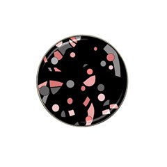 Pink And Gray Abstraction Hat Clip Ball Marker (10 Pack)