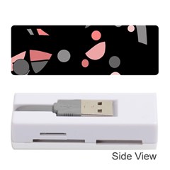 Pink And Gray Abstraction Memory Card Reader (stick)  by Valentinaart