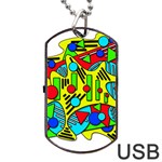 Colorful chaos Dog Tag USB Flash (Two Sides)  Front