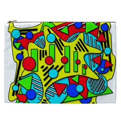 Colorful Chaos Cosmetic Bag (xxl)  by Valentinaart