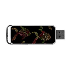 Decorative Fish Pattern Portable Usb Flash (one Side) by Valentinaart