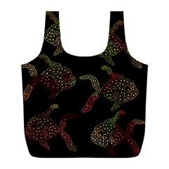 Decorative Fish Pattern Full Print Recycle Bags (l)  by Valentinaart