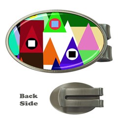 Colorful Houses  Money Clips (oval)  by Valentinaart