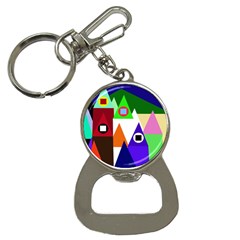 Colorful Houses  Bottle Opener Key Chains by Valentinaart