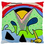 Colorful landscape Large Flano Cushion Case (One Side) Front