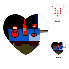 Table Playing Cards (heart)  by Valentinaart