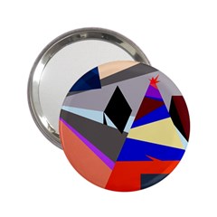 Geometrical abstract design 2.25  Handbag Mirrors