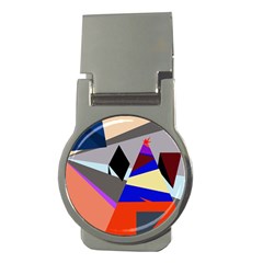 Geometrical abstract design Money Clips (Round) 