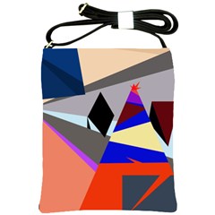 Geometrical abstract design Shoulder Sling Bags