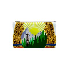 National Emblem Of Romania, 1965-1989  Cosmetic Bag (small)  by abbeyz71