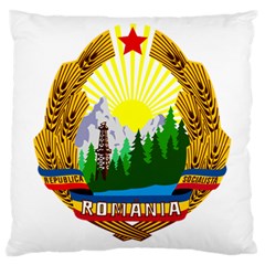 National Emblem Of Romania, 1965-1989  Large Cushion Case (one Side) by abbeyz71