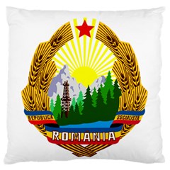 National Emblem Of Romania, 1965-1989  Large Flano Cushion Case (one Side) by abbeyz71