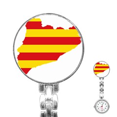 Flag Map Of Catalonia Stainless Steel Nurses Watch