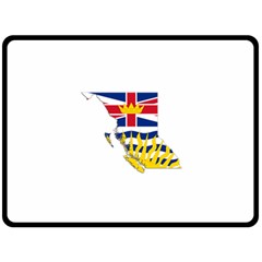 Flag Map Of British Columbia Fleece Blanket (large)  by abbeyz71