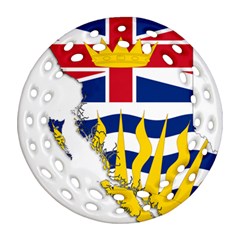 Flag Map Of British Columbia Round Filigree Ornament (2side) by abbeyz71