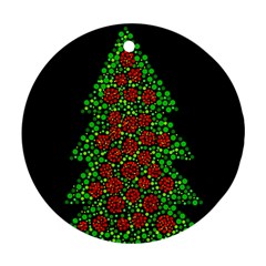 Sparkling Christmas Tree Ornament (round)  by Valentinaart