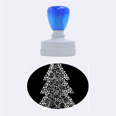 Sparkling Christmas Tree Rubber Oval Stamps