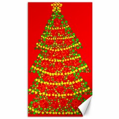 Sparkling Christmas Tree - Red Canvas 40  X 72   by Valentinaart