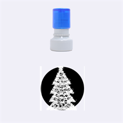 Sparkling Christmas Tree - Red Rubber Round Stamps (small)