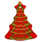 Sparkling Christmas tree - red Christmas Tree Ornament (2 Sides) Front