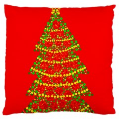 Sparkling Christmas Tree - Red Standard Flano Cushion Case (one Side) by Valentinaart