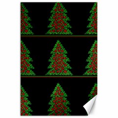 Christmas Trees Pattern Canvas 20  X 30   by Valentinaart