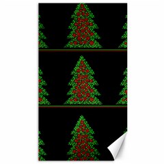 Christmas Trees Pattern Canvas 40  X 72   by Valentinaart