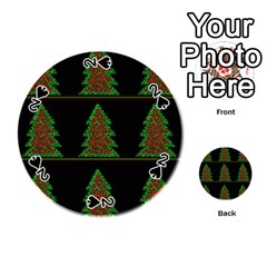 Christmas Trees Pattern Playing Cards 54 (round)  by Valentinaart