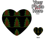 Christmas trees pattern Multi-purpose Cards (Heart)  Front 29