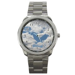 Breezy Clouds In The Sky Sport Metal Watch by picsaspassion