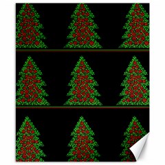 Christmas Trees Pattern Canvas 8  X 10  by Valentinaart