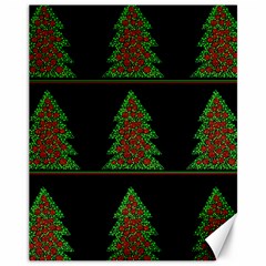 Christmas Trees Pattern Canvas 11  X 14   by Valentinaart