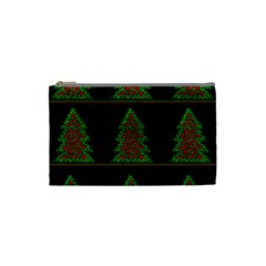 Christmas Trees Pattern Cosmetic Bag (small)  by Valentinaart