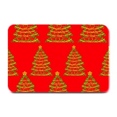 Christmas Trees Red Pattern Plate Mats by Valentinaart