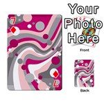 Magenta, pink and gray design Playing Cards 54 Designs  Front - Diamond7