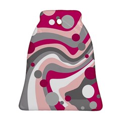 Magenta, Pink And Gray Design Ornament (bell) 