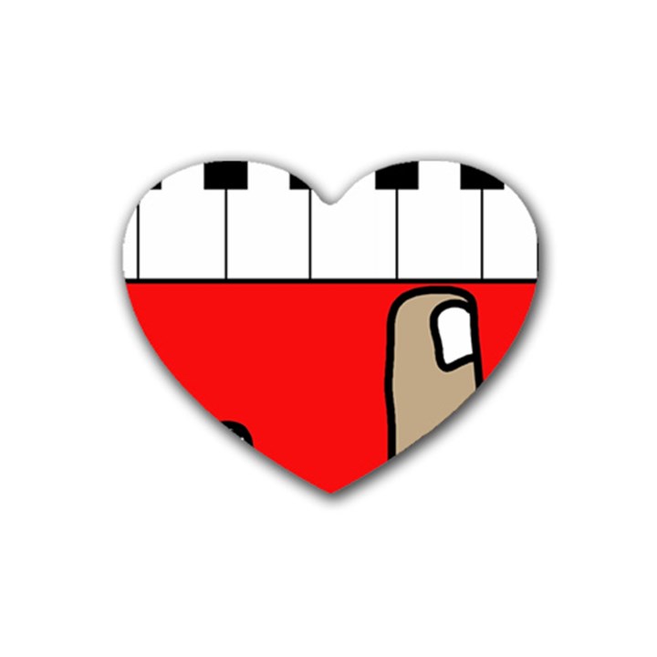 Piano  Rubber Coaster (Heart) 