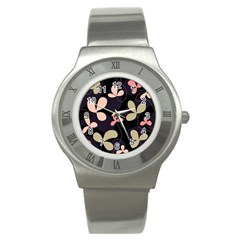 Elegant Floral Design Stainless Steel Watch by Valentinaart