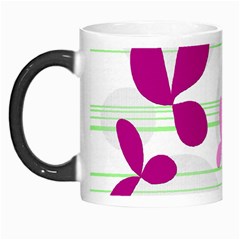 Magenta Floral Pattern Morph Mugs by Valentinaart