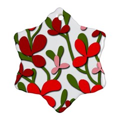 Floral Tree Snowflake Ornament (2-side)