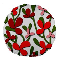 Floral Tree Large 18  Premium Round Cushions by Valentinaart