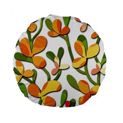 Decorative Floral Tree Standard 15  Premium Round Cushions by Valentinaart