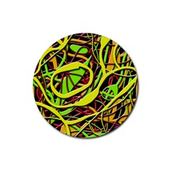 Snake Bush Rubber Coaster (round)  by Valentinaart