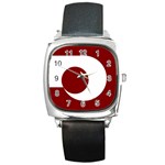 Flag of Kumamoto Prefecture Square Metal Watch Front