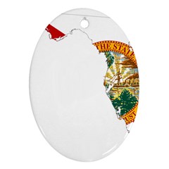 Flag Map of Florida Ornament (Oval) 