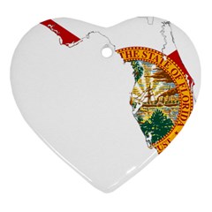 Flag Map of Florida Ornament (Heart) 