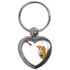 Flag Map of Florida Key Chains (Heart) 