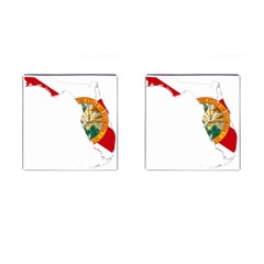 Flag Map of Florida Cufflinks (Square)