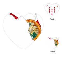 Flag Map of Florida Playing Cards (Heart) 